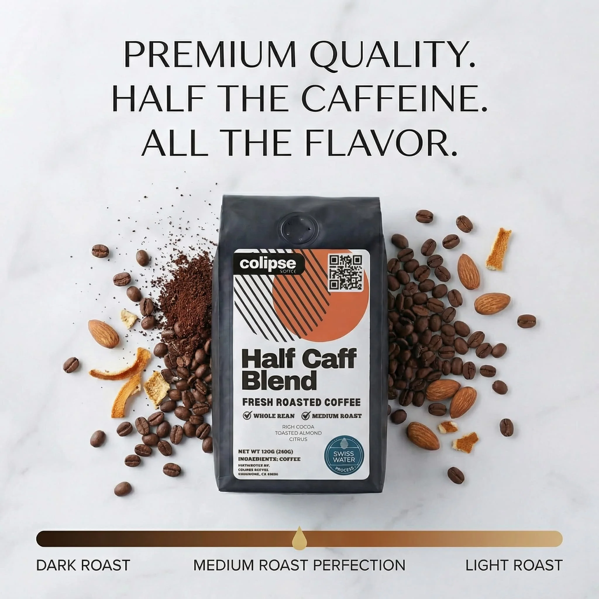 Half Caff Coffee Beans Swiss Water® Process - Image 12